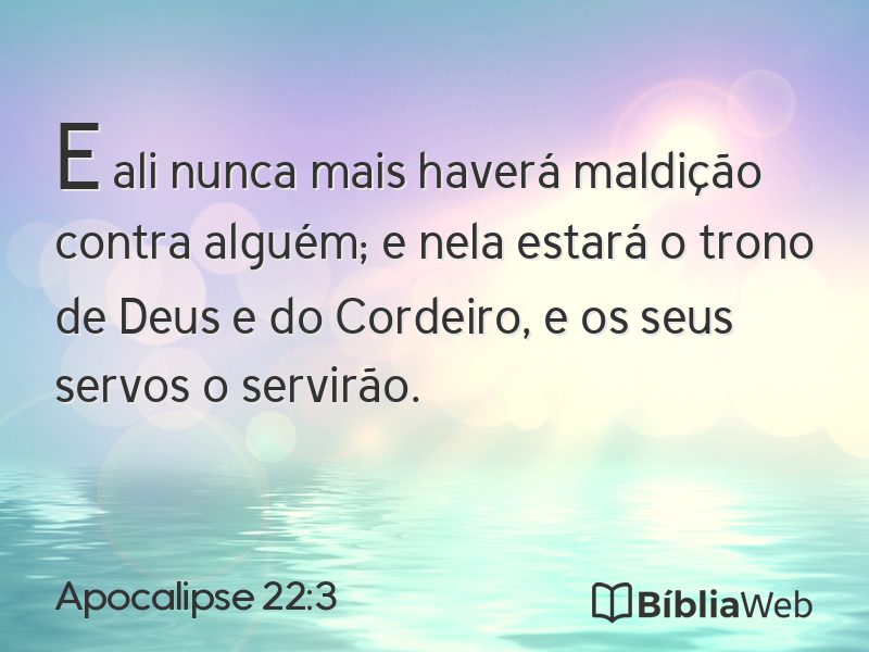 Apocalipse 22:3 em imagem para compartilhar