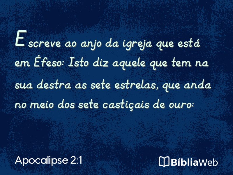 Apocalipse 2:1 em imagem para compartilhar