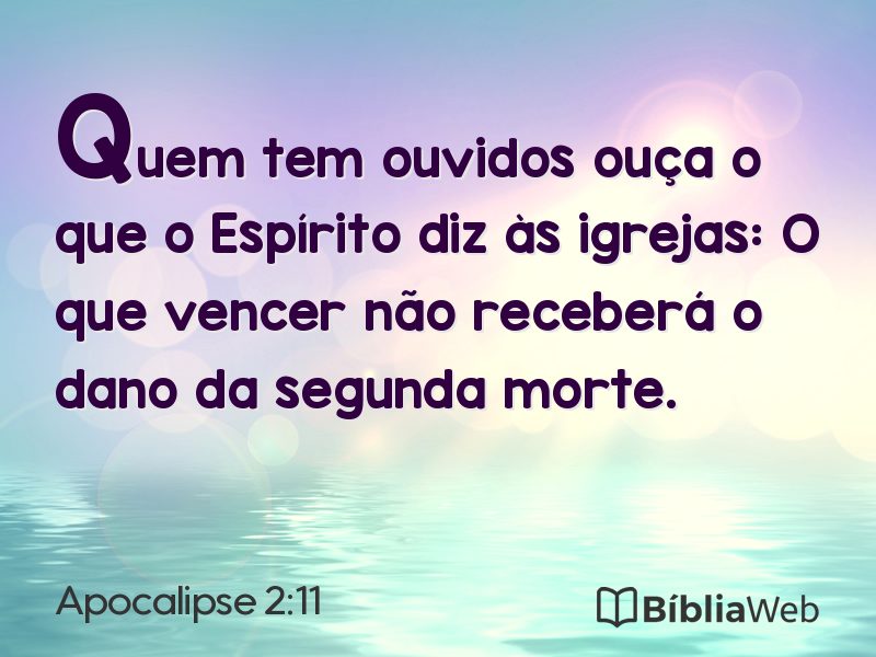 Apocalipse 2:11 em imagem para compartilhar