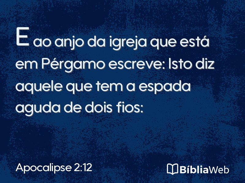 Apocalipse 2:12 em imagem para compartilhar