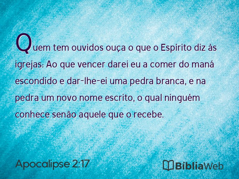 Apocalipse 2:17 em imagem para compartilhar