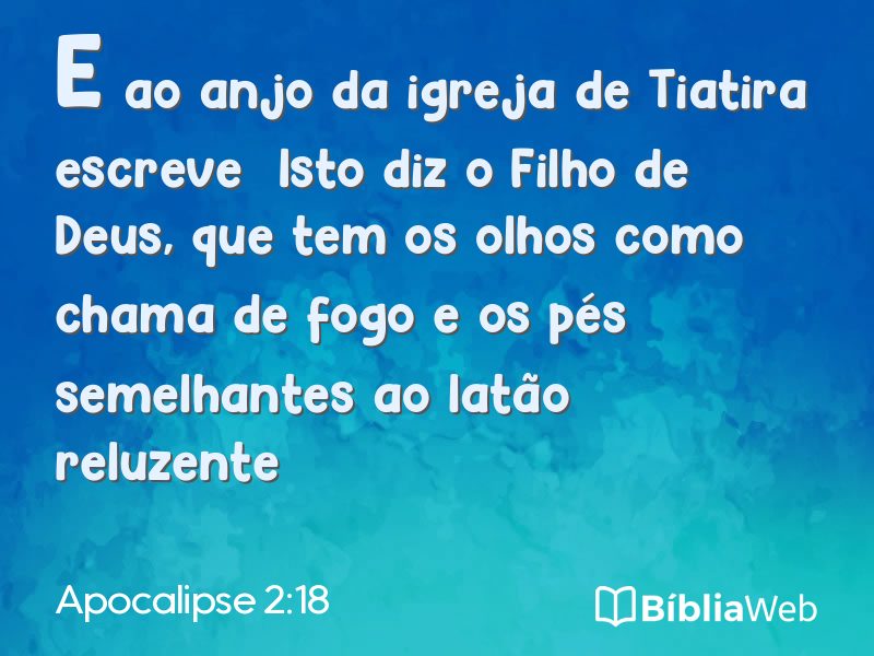 Apocalipse 2:18 em imagem para compartilhar