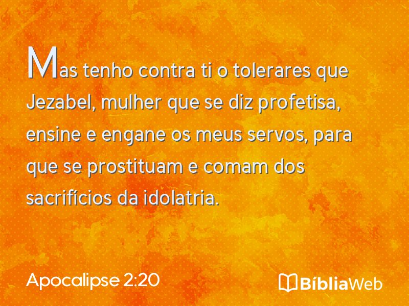 Apocalipse 2:20 em imagem para compartilhar