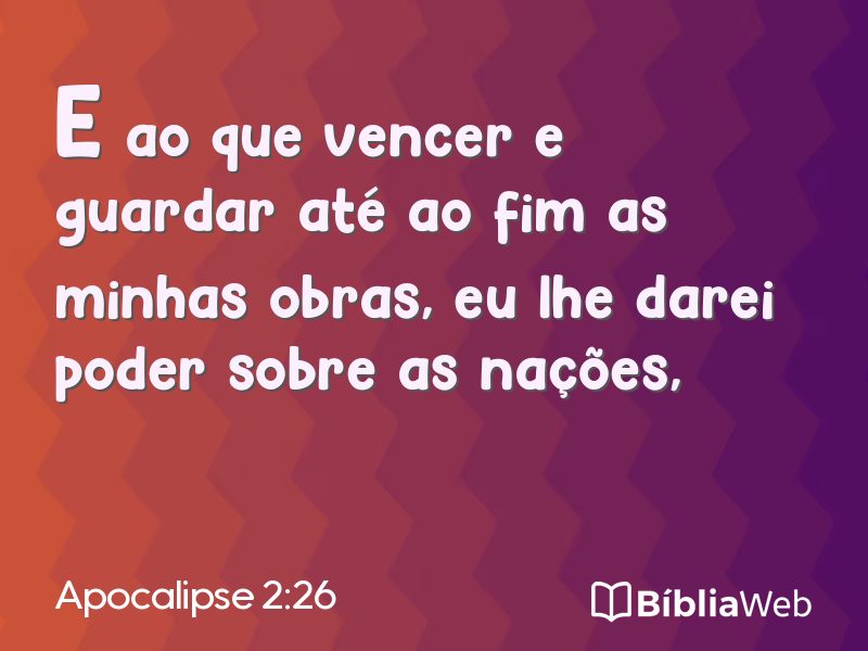 Apocalipse 2:26 em imagem para compartilhar