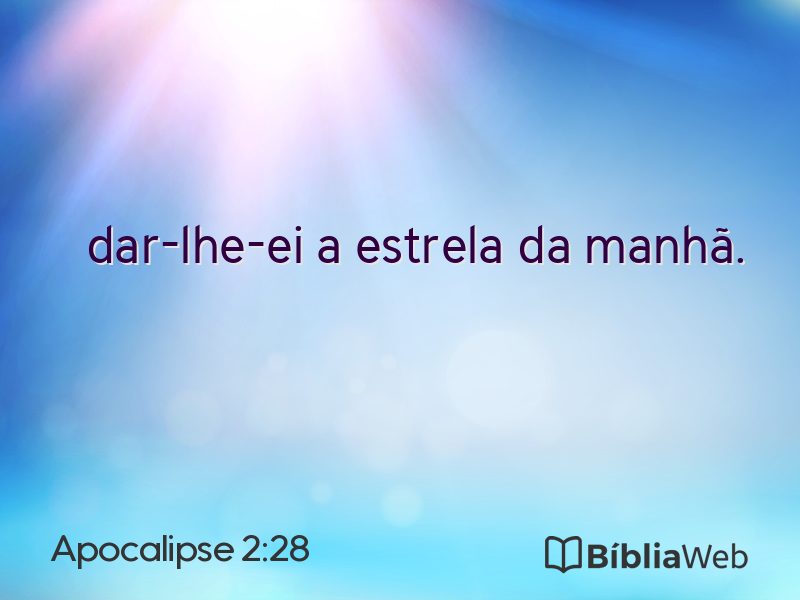Apocalipse 2:28 em imagem para compartilhar