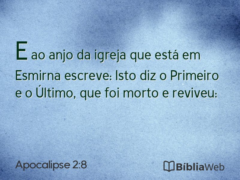 Apocalipse 2:8 em imagem para compartilhar