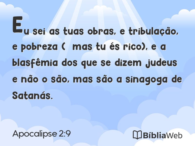 Apocalipse 2:9 em imagem para compartilhar