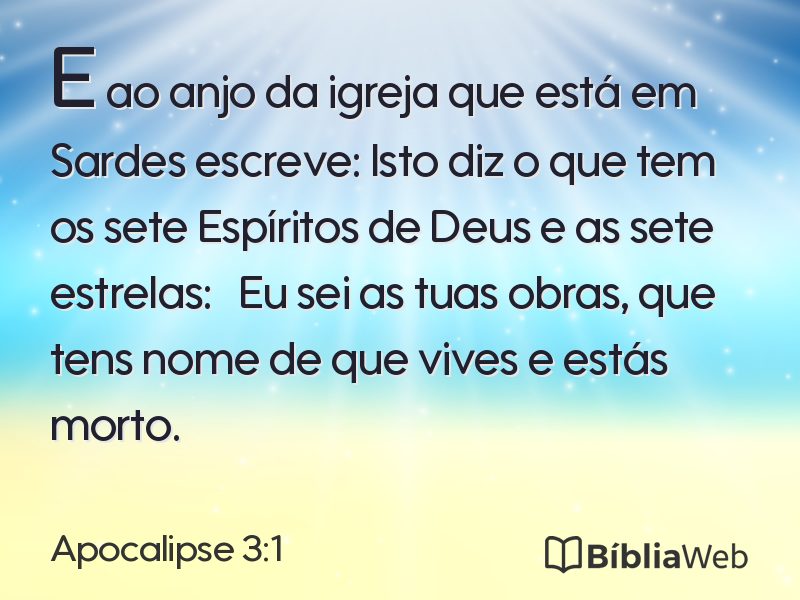 Apocalipse 3:1 em imagem para compartilhar