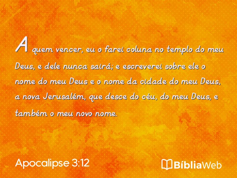 Apocalipse 3:12 em imagem para compartilhar