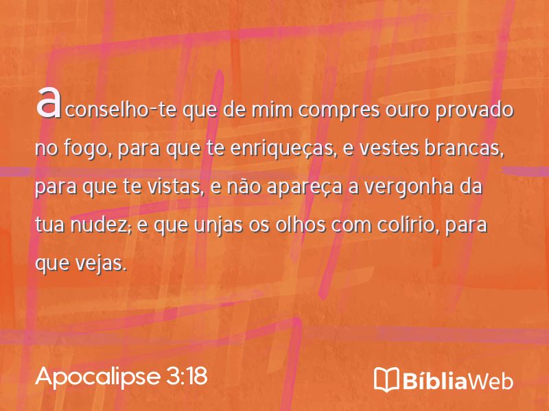 Apocalipse 3:18 em imagem para compartilhar