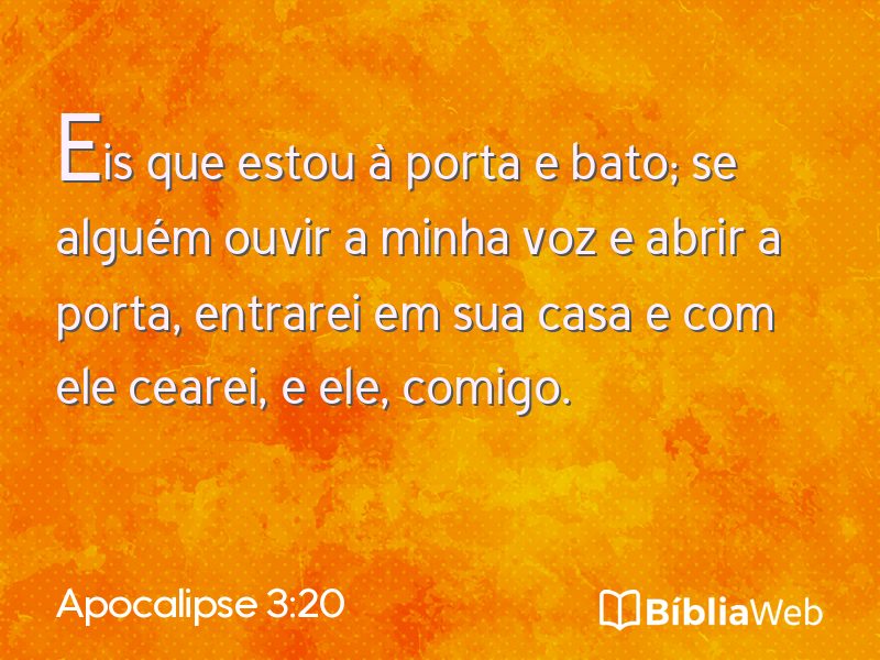 Apocalipse 3:20 em imagem para compartilhar