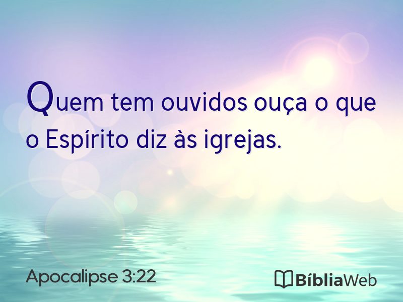 Apocalipse 3:22 em imagem para compartilhar