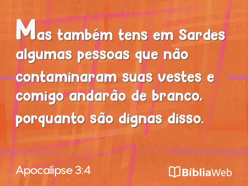 Apocalipse 3:4 em imagem para compartilhar