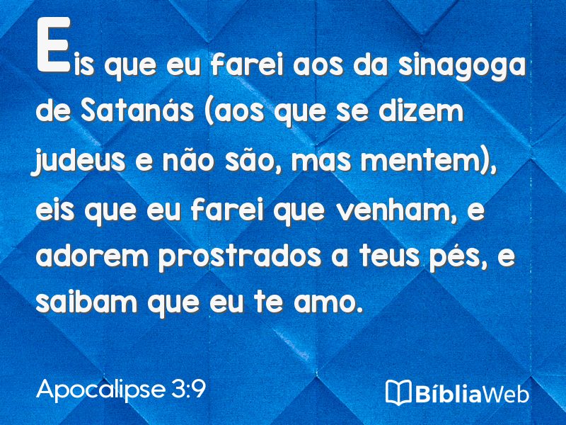 Apocalipse 3:9 em imagem para compartilhar