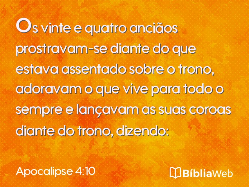 Apocalipse 4:10 em imagem para compartilhar