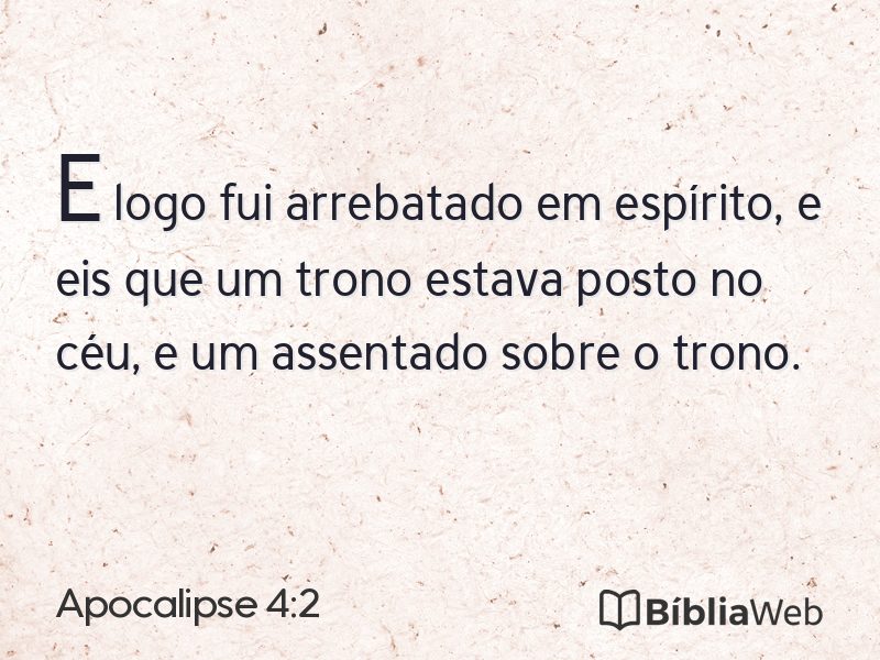Apocalipse 4:2 em imagem para compartilhar