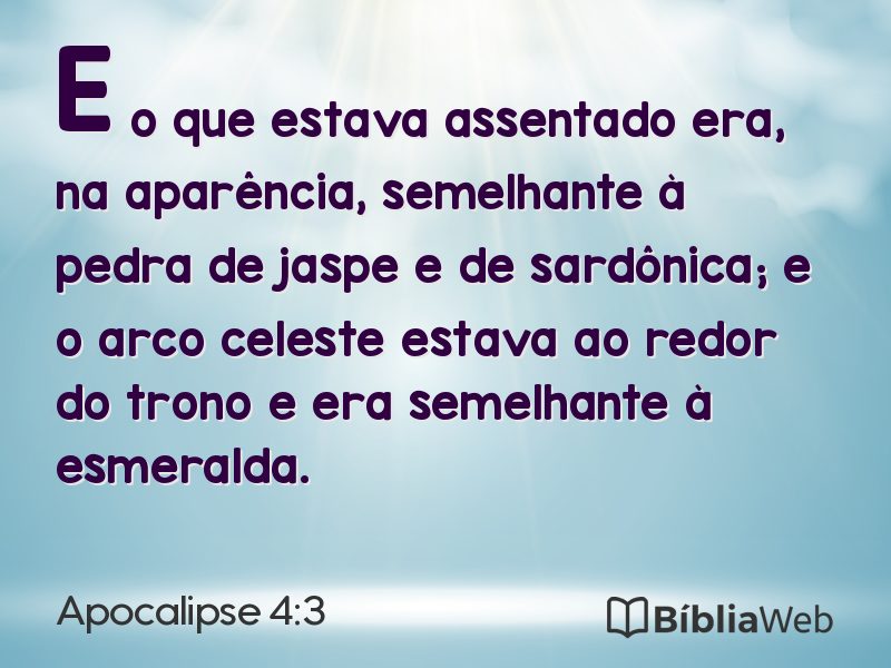 Apocalipse 4:3 em imagem para compartilhar