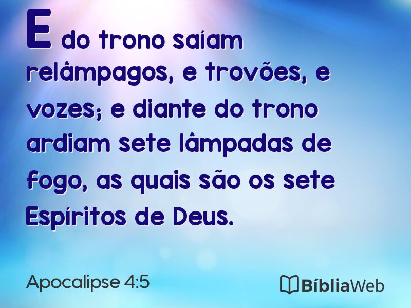 Apocalipse 4:5 em imagem para compartilhar