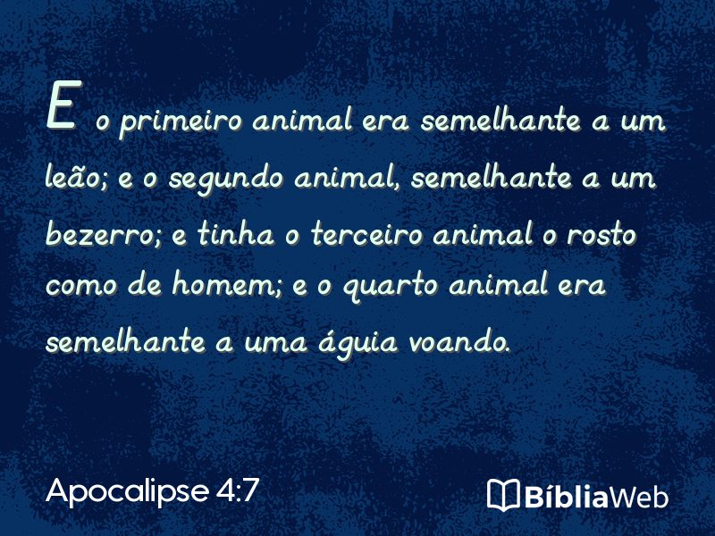 Apocalipse 4:7 em imagem para compartilhar