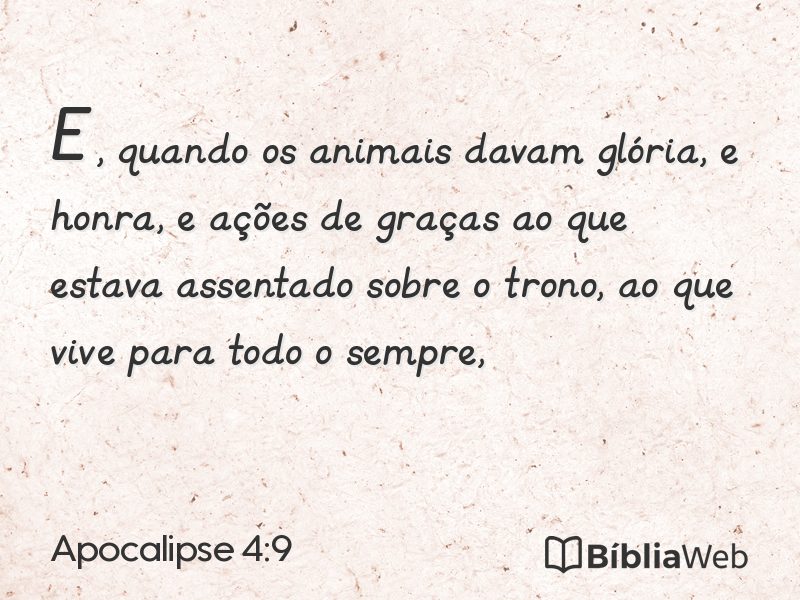 Apocalipse 4:9 em imagem para compartilhar