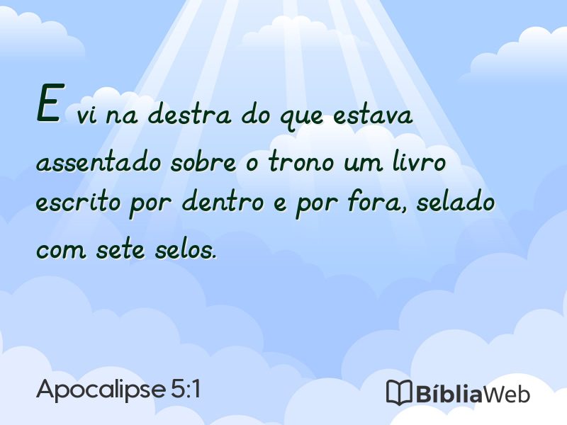 Apocalipse 5:1 em imagem para compartilhar