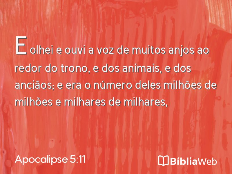 Apocalipse 5:11 em imagem para compartilhar