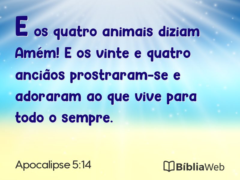 Apocalipse 5:14 em imagem para compartilhar