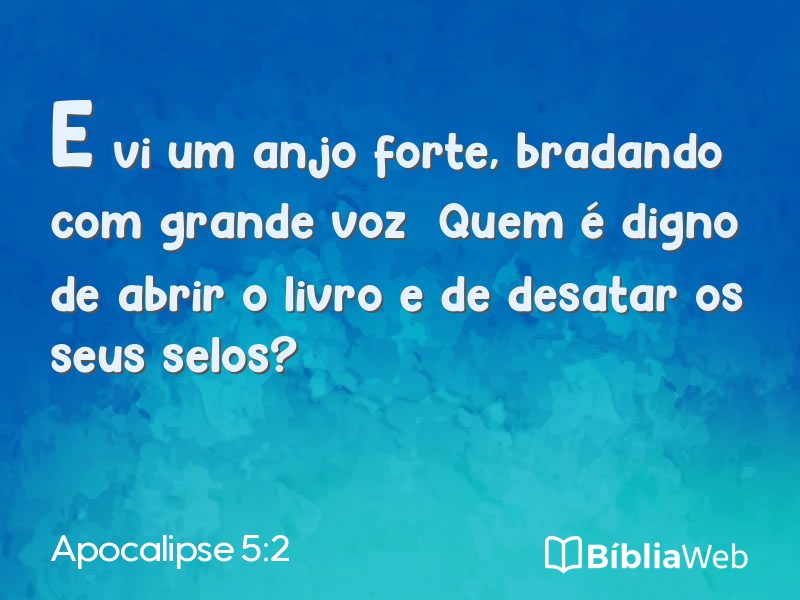 Apocalipse 5:2 em imagem para compartilhar