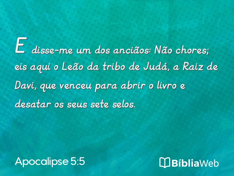 Apocalipse 5:5 em imagem para compartilhar