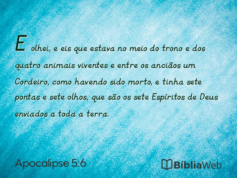 Apocalipse 5:6 em imagem para compartilhar