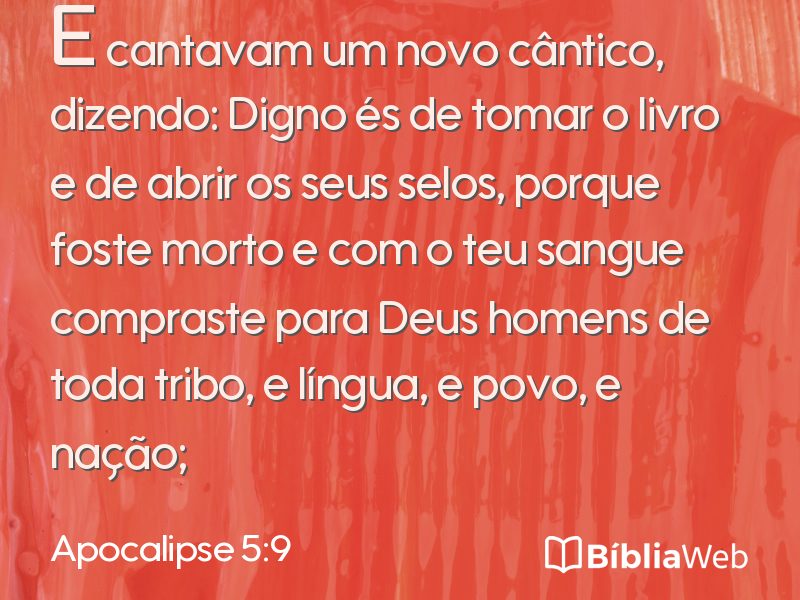 Apocalipse 5:9 em imagem para compartilhar