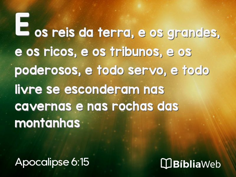 Apocalipse 6:15 em imagem para compartilhar