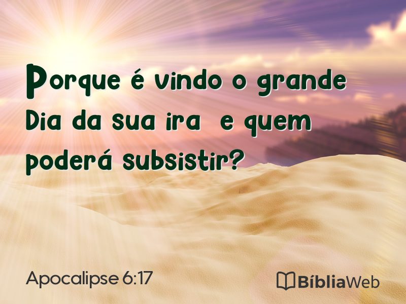 Apocalipse 6:17 em imagem para compartilhar