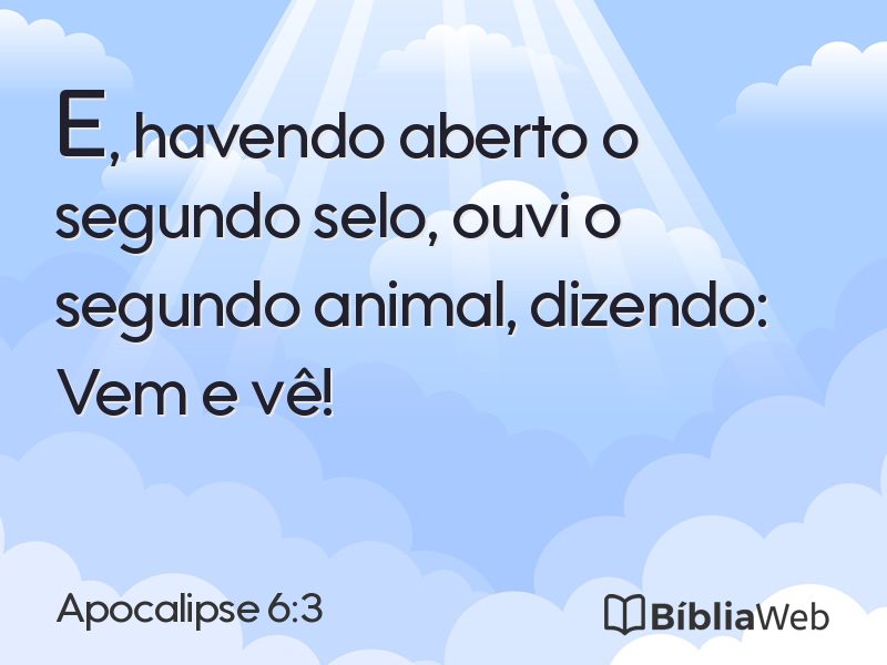 Apocalipse 6:3 em imagem para compartilhar