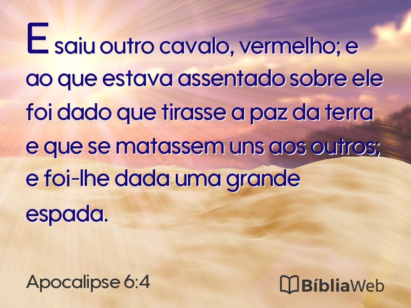 Apocalipse 6:4 em imagem para compartilhar