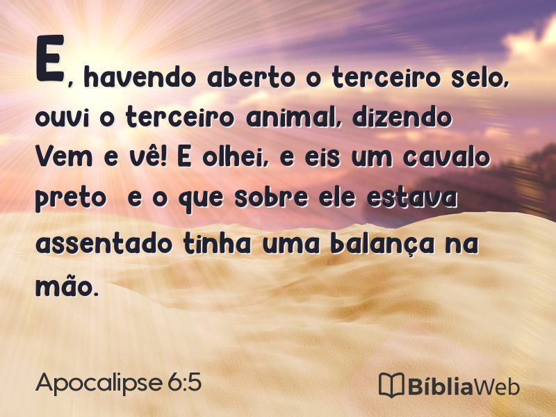 Apocalipse 6:5 em imagem para compartilhar