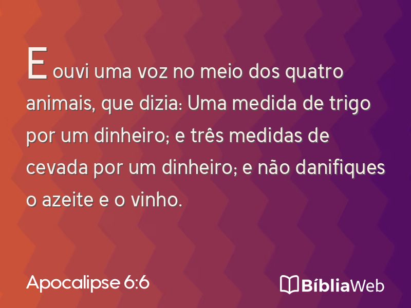 Apocalipse 6:6 em imagem para compartilhar