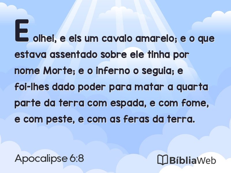 Apocalipse 6:8 em imagem para compartilhar