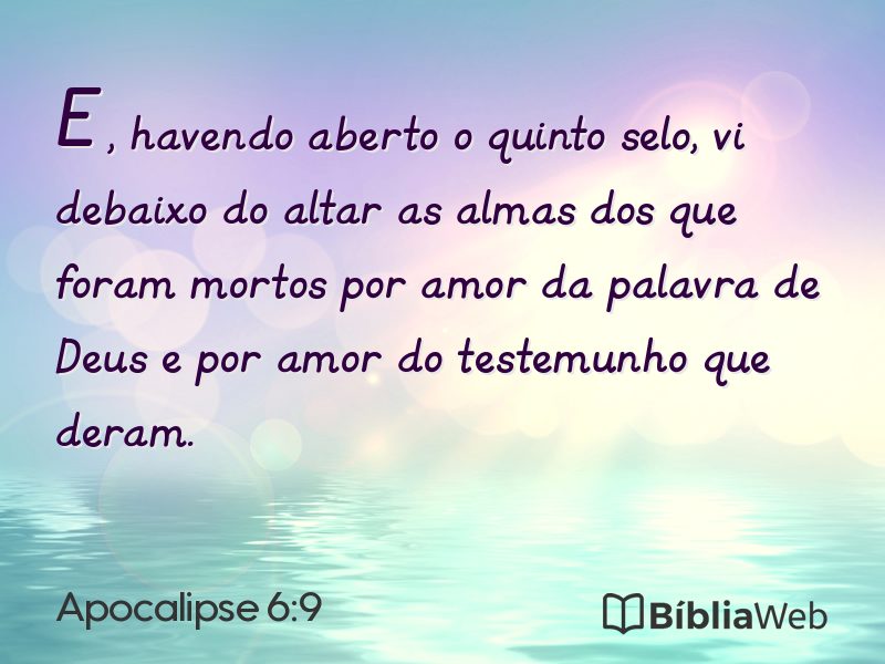 Apocalipse 6:9 em imagem para compartilhar
