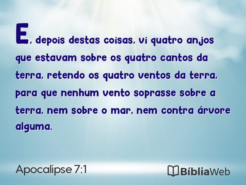 Apocalipse 7:1 em imagem para compartilhar