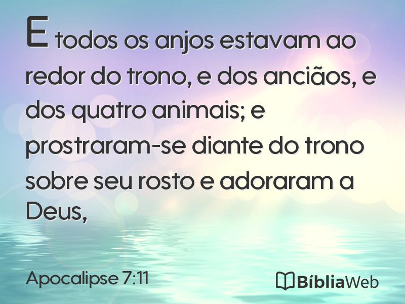 Apocalipse 7:11 em imagem para compartilhar