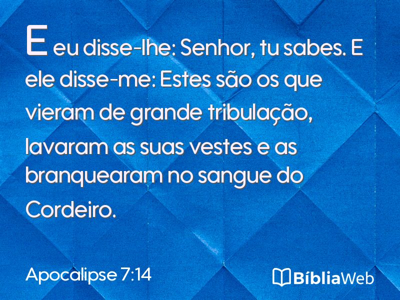 Apocalipse 7:14 em imagem para compartilhar