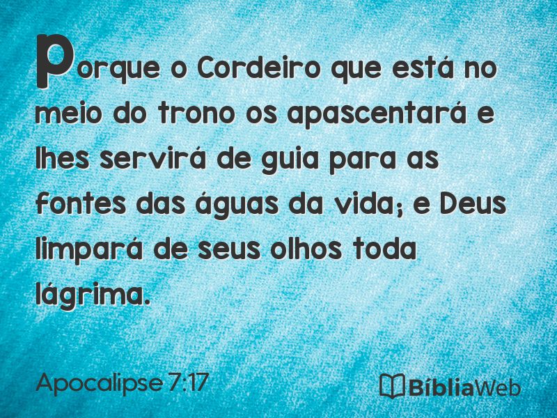 Apocalipse 7:17 em imagem para compartilhar