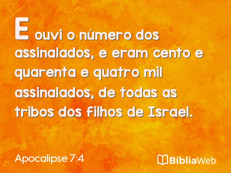 Apocalipse 7:4 em imagem para compartilhar