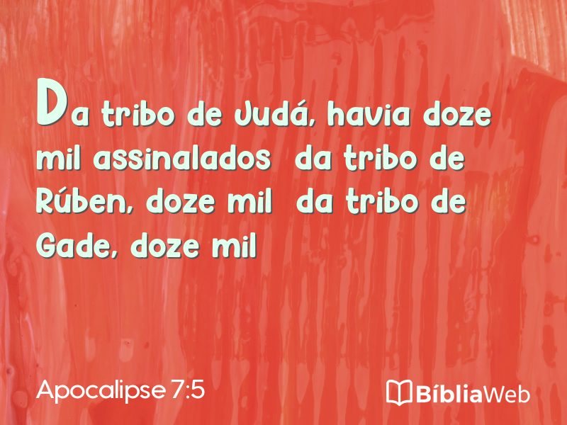Apocalipse 7:5 em imagem para compartilhar