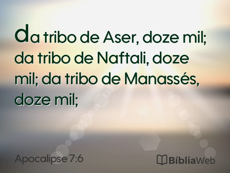 Apocalipse 7:6 em imagem para compartilhar