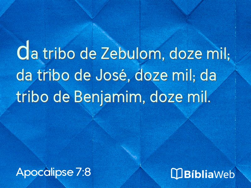 Apocalipse 7:8 em imagem para compartilhar