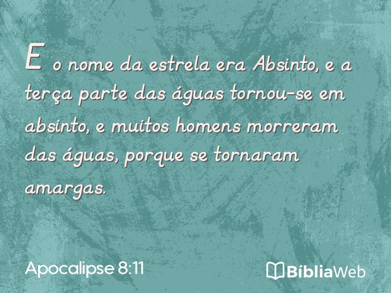 Apocalipse 8:11 em imagem para compartilhar