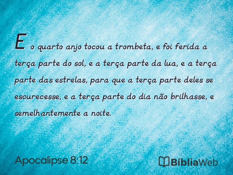 Apocalipse 8:12 em imagem para compartilhar