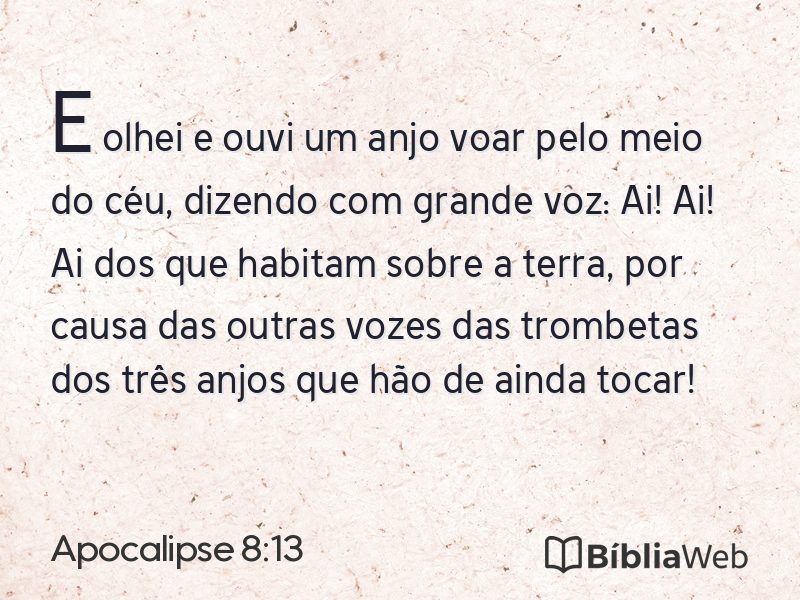 Apocalipse 8:13 em imagem para compartilhar